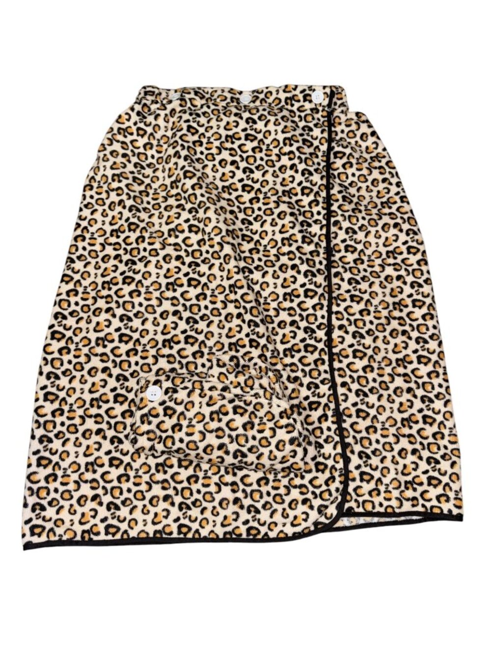 Animal print Two Piece Towel Set -Body Wrap and Hair - Picture 1 of 5